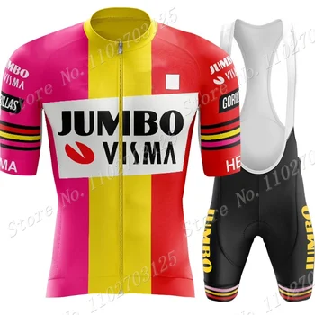 Team Jumbo Visma Trilogy 2024 Grand Tour Велоспорт Джерси Комплект TDF Короткая Одежда Рубашка Для Шоссейного Велосипеда Костюм MTB Шорты Майо Ropa