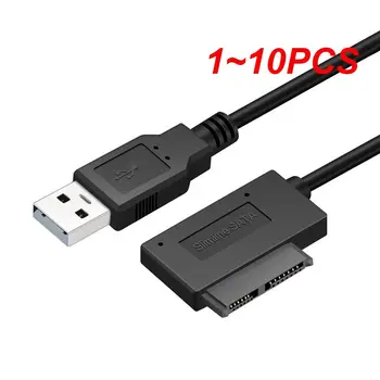 1-10 шт. Ноутбук USB 2.0 naar Mini Sata II 7 + 6 13Pin Адаптер Конвертер Кабель для ноутбука /DVD ROM Тонкий привод Шнур для передачи данных
