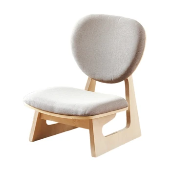 Табурет Деревянный стул Мебель Татами в японском стиле Стул для отдыха на коленях Сиденье для медитации Тканевая обивка Подушки