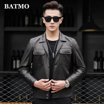 BATMO 2024 весенние куртки из натуральной кожи, мужские, овчина, большие размеры S-XXXL