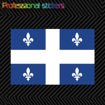 Наклейка с флагом Квебека, самоклеящаяся виниловая наклейка на окна автомобилей, ноутбуки, мобильные телефоны, канцелярские товары для Канады