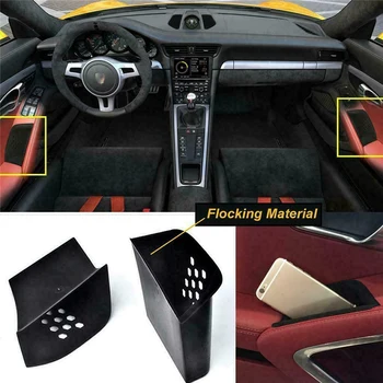 2шт Черный Дверной Подлокотник Органайзер Коробка Для Хранения Porsche 911 Boxster Cayman 2013-2019