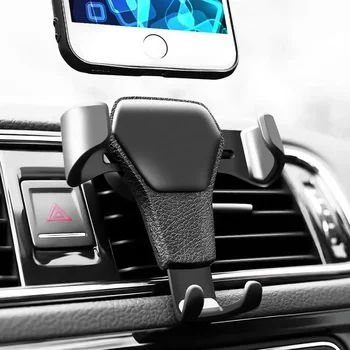 Автомобильный держатель телефона, подставка для GPS, кронштейн для автоматического выпуска воздуха, Текстура кожи, Гравитационная поддержка, Аксессуары для интерьера для Xiaomi iPhone