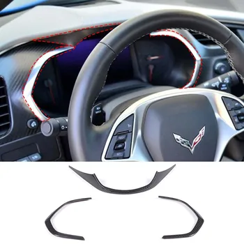 Для Chevrolet Corvette C7 2014-2019 Отделка приборной панели из настоящего углеродного волокна Декоративная рамка Аксессуары для модификации интерьера автомобиля