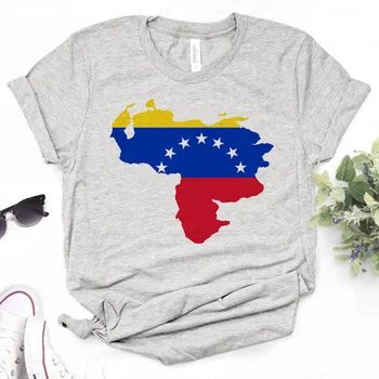 Футболки Venezuela, женские летние футболки Y2K с графическим рисунком, уличная одежда для девочек.