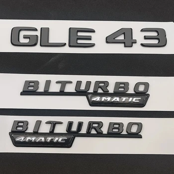 3D ABS Хром Черный Значок Заднего Багажника Автомобиля Наклейка GLE 43 BITURBO 4MATIC Эмблема Логотип Для Mercedes GLE43 AMG W167 W166 Аксессуары