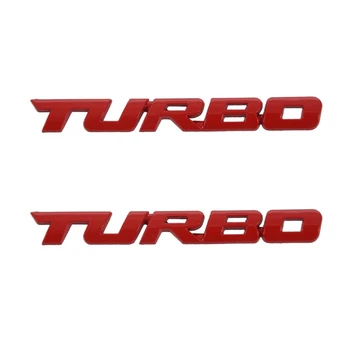 2X TURBO универсальный автомобильный мотоцикл Auto 3D металлическая эмблема, значок, наклейка, красный
