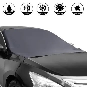 Магнитный автомобильный солнцезащитный козырек с клапаном и ремнем безопасности, переднее лобовое стекло автомобиля, защитный чехол от снега, ветровое стекло для минивэна SUV