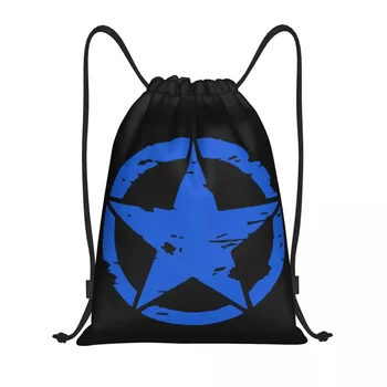 Американская армейская тактическая сумка со звездой в стиле милитари на шнурке, женская мужская портативная спортивная сумка для спортзала, рюкзаки для хранения покупок