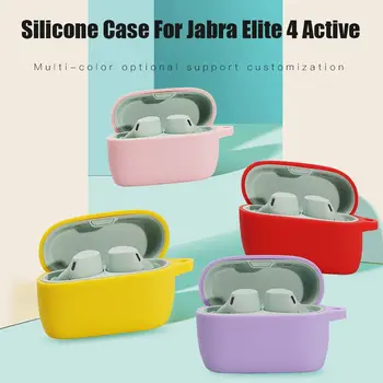 Силиконовый чехол для Jabra Elite 4 Active, защитный чехол, беспроводное зарядное устройство для наушников Bluetooth