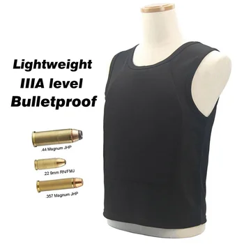 Одежда для пуленепробиваемого жилета уровня IIIA, Ультра-удобная, легкая, скрытая внутри одежда, Мягкая футболка с защитой от пуль, одежда