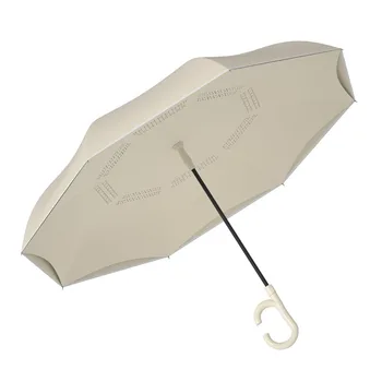 Двухслойный зонт с длинной ручкой унисекс, большой, для взрослых, однотонный, подходит как для солнечных, так и для дождливых условий.