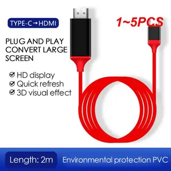 1 ~ 5ШТ 1080P USB 3.1 Type C-HDMI-совместимый Кабель-Адаптер USB-C Кабель для Macbook ChromeBook Pixel