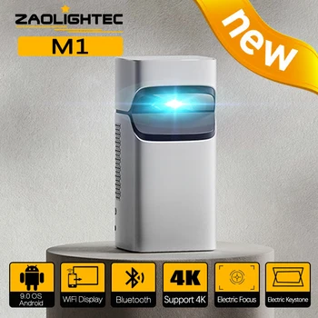 ZAOLIGHTEC M1 4K 3D Проектор 1000 ANSI Android Умный Домашний Кинотеатр Короткофокусный ТВ Видеопроектор с HDR MEMC Проектором