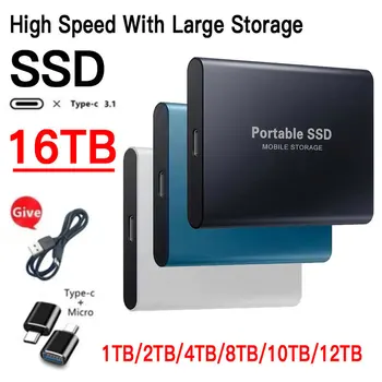 Портативный SSD Внешний Жесткий Диск 1 ТБ Интерфейс USB 3,0 Высокоскоростной Оригинальный SSD Твердотельный Жесткий Диск для Ноутбука/Настольного Хранилища
