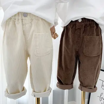 2024 новые весенне-осенние хлопчатобумажные брюки для девочек, Детские Длинные брюки, Детская одежда от 2 до 12 лет