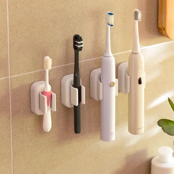 Настенный стеллаж для хранения зубных щеток, Безударный держатель для зубных щеток, Зажим для электрической зубной щетки, Органайзер для ванной Комнаты, Аксессуары