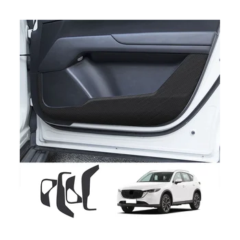 Автомобильная Кожаная Накладка Для Защиты Двери Из Углеродного Волокна, Дверная Планка, Противоударная Накладка, Анти-Грязная Накладка, Коврик для Mazda CX-5 CX5 2022 +