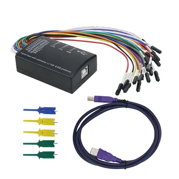 USB Logic Analyzer 100 М, Максимальная частота дискретизации, 16 каналов, поддержка программного обеспечения 1.2.10, комплект кабелей USB2.0, 1,5 м, детали операционной системы