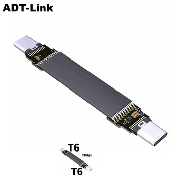 Разъем USB 3.1 к USB 3.1 Type-C Для Синхронизации данных и Зарядки Экранированный кабель Gen2x2 Type C 20 Гбит/с USB 3.2 адаптер FPC FPV Плоский Настраиваемый