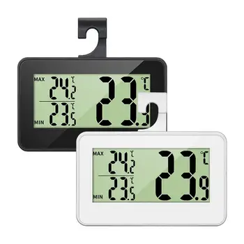 Термометры для холодильников Водонепроницаемые Термометры с большим ЖК-дисплеем для морозильной камеры Мини-ЖК-цифровой термометр для холодильника