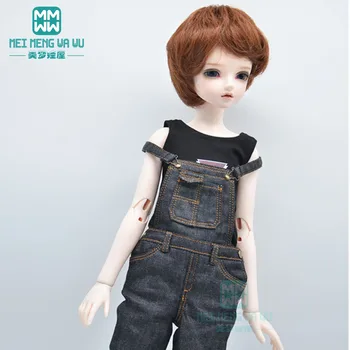 Аксессуары для кукол BJD, одежда подходит на 43-45 см, 1/4 MSD, MK YOSD, модная одежда из искусственной кожи, джинсовые комбинезоны, жилеты