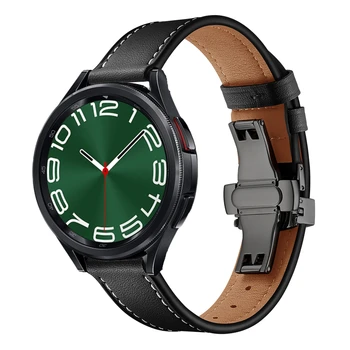 22 мм 20 мм Кожаный Ремешок Для Samsung Galaxy Watch 6 5 4 Браслет Amazfit GTR4/GTS Браслет для Huawei Watch 4/3/GT4-3-2 Correa