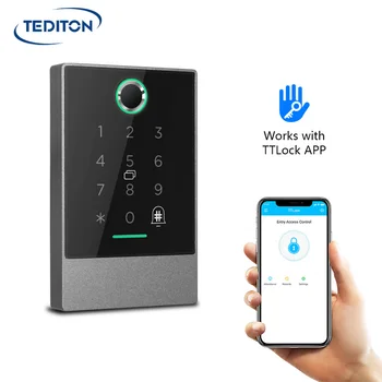 Водонепроницаемый Wifi Ttlock App Smart Door Lock Reader Rfid Биометрическая Система Контроля Доступа К Двери по Отпечаткам пальцев