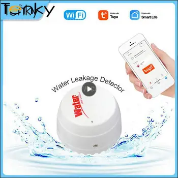 Приложение Tuya Wifi Water Linkage Alarm App, удаленный мониторинг, датчик наводнения, обнаружение в реальном времени, интеллектуальный детектор утечки воды