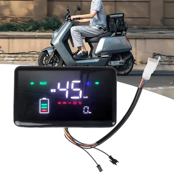 ЖК-дисплей Ebike Экран спидометра двигателя 48V-72V Электрический велосипед 6-контактный дисплей Электрический велосипед Электромобиль Цифровой счетчик