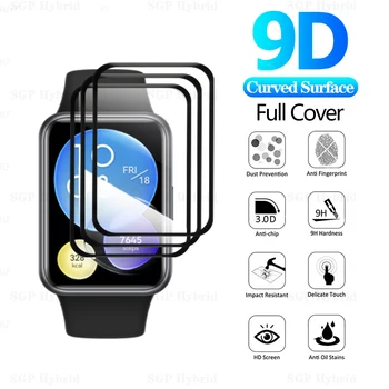3D Изогнутое Стекло 3ШТ Для Huawei Watch Fit 2 Screen Soft Edge Protector Film Hauwei Hawei Fit2 Glass Смарт-Браслет Ремень Безопасности