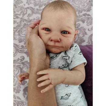 49-Сантиметровая новорожденная кукла SANDIE Reborn Awake Мягкое приятное тело Реалистичная 3D кожа с видимыми венами Высококачественная кукла ручной работы