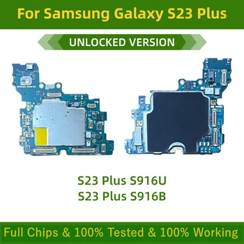 100% Разблокированная Материнская Плата S23 plus 5G S916U S916B Для Samsung Galaxy S23 Plus 5G S916B Logic Board Полностью Протестирована