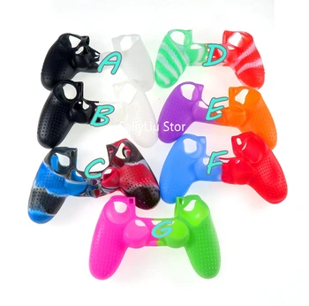 10шт двухцветных силиконовых защитных чехлов для Sony Playstation 4 PS4 Controller для беспроводного контроллера PS4/Slim/Pro