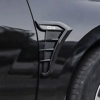 Для Audi Q3 2015-2023 автомобильные Аксессуары Сажа Боковые Вентиляционные Отверстия На Крыле Автомобиля Впускное Отверстие Для Воздушного Потока Наклейка На Решетку Радиатора