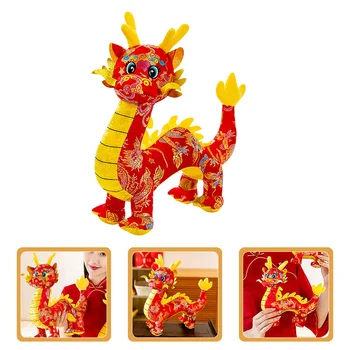 Китайский Новогодний Дракон Декор Плюшевая Мультяшная игрушка Дракон Чучело Дракона Украшение Новогодний подарок Офис Украшения для дома