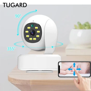Внутренняя IP-камера TUGARD 4K WiFi камера ночного видения Автоматическое отслеживание Беспроводные камеры видеонаблюдения для дома для приложения Tuya