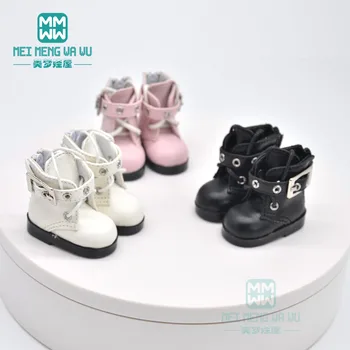 Обувь 1/6 BJD, высококачественные кожаные ботинки с высоким берцем, черные, белые, розовые аксессуары для куклы YOSD MYOU BJD