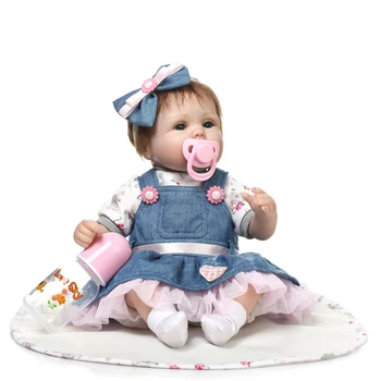 43 см Милая Кукла Bebe Reborn Такая Же, Как на картинке, 3D Кожа с Вырывающимися Вручную Волосами, Мягкие Реалистичные Игрушки Bebe для Девочек, Коллекционная Художественная Кукла