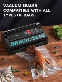 Вакуумная Упаковочная Машина MAGIC SEAL MS300 для Пищевой Пластиковой Упаковки Sealer Mylar Bags Sealer Машина Для Запайки Автоматического Ручного Режима