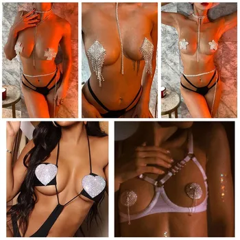 Больше стилей, сексуальные наклейки для сосков с бабочками и кисточками из страз, украшения для тела для женщин, чебуреки для сосков с украшением в виде кристаллов на груди