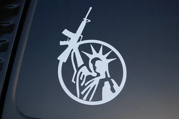 Для наклейки с правами на оружие из трехпроцентного винила вырезана статуя Свободы NRA V199 для стайлинга автомобилей