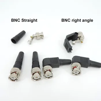 Штекерный разъем Bnc прямоугольный 90-градусный адаптер Для беспаянного Кабеля Rg59 CCTV video balun без припоя