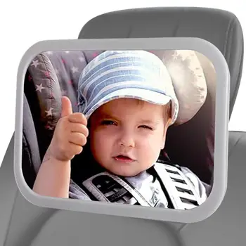 Детское зеркало для автокресла, детское зеркало на заднем сиденье, Простая установка, Устойчивость к разрушению, вращение на 360 Градусов, Широкоугольный светодиодный ночник, Автомобильное зеркало