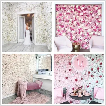 Искусственные Цветы Розы Настенное Фоновое Украшение Цветок Пиона Панель Для DIY Розовой Свадьбы Baby Shower Party Backgrounds Decor