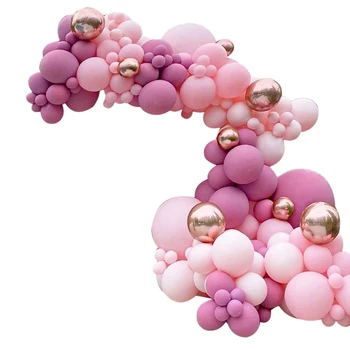Набор арки из воздушных шаров, 133 шт., набор гирлянд из розовых воздушных шаров для украшения розового дня рождения, свадьбы, Душа для новобрачных