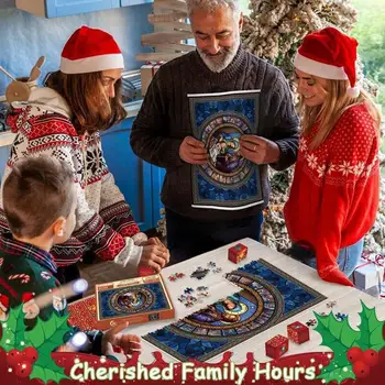 Рождественский календарь, головоломка, Адвент-календарь, 24 дня обратного отсчета до Рождества, головоломка, Рождественская игрушка для детей Gi N6k5