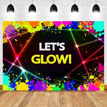  Светящийся Неоновый Лазерный фон для фотосессии Давайте светиться, разбрызгивая граффити, фоны для фотосъемки в студии