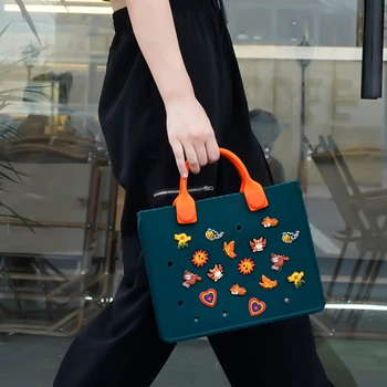 Женская дорожная сумка-тоут The Orange Guy, повседневная пляжная сумка EVA, очаровательная модная сумка для хранения, водонепроницаемая уличная сумка для девочек