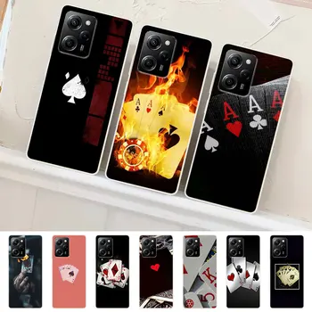Ретро Чехол для игры в Покер Xiaomi Poco X5 M5s X3 NFC M5 X4 GT F3 F2 M3 Pocophone F1 M4 M2 Pro Прозрачный Силиконовый Чехол Для Телефона